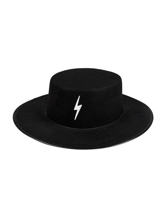 Vue de face du chapeau justicier masqué