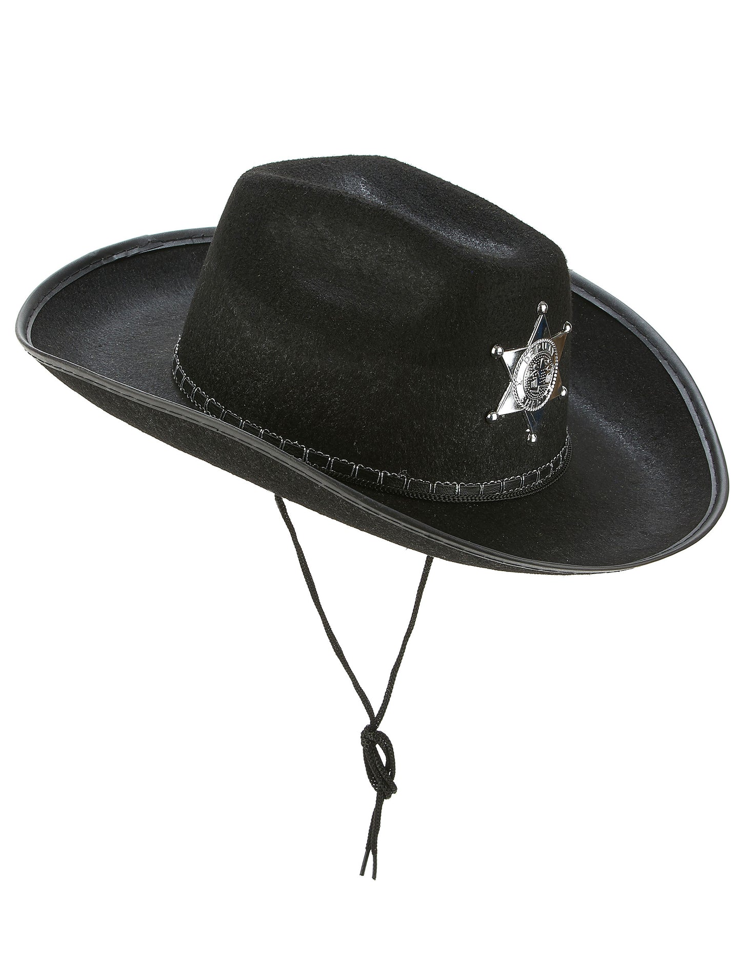 Cowboy-Hut Sheriff für Erwachsene schwarz