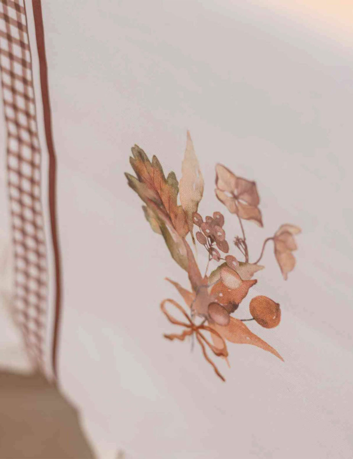 Tischläufer Herbststrauß Creme & Auburn Textil 28 cm x 3 m