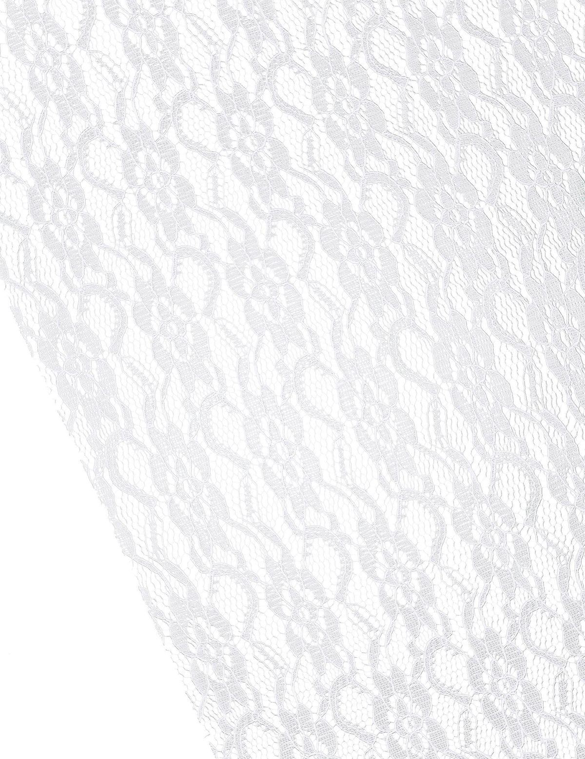 Gros plan sur les motifs floraux du chemin de table en dentelle mariage romantique
