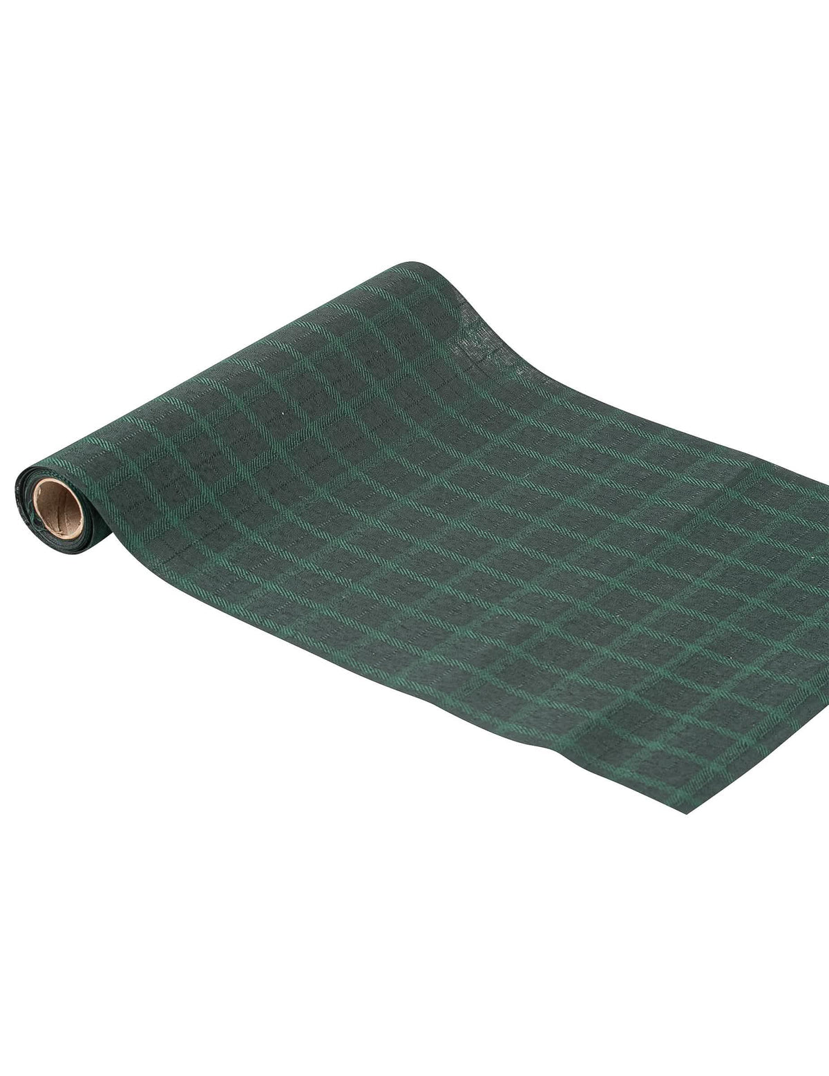 Chemin de table tartan vert en tissu