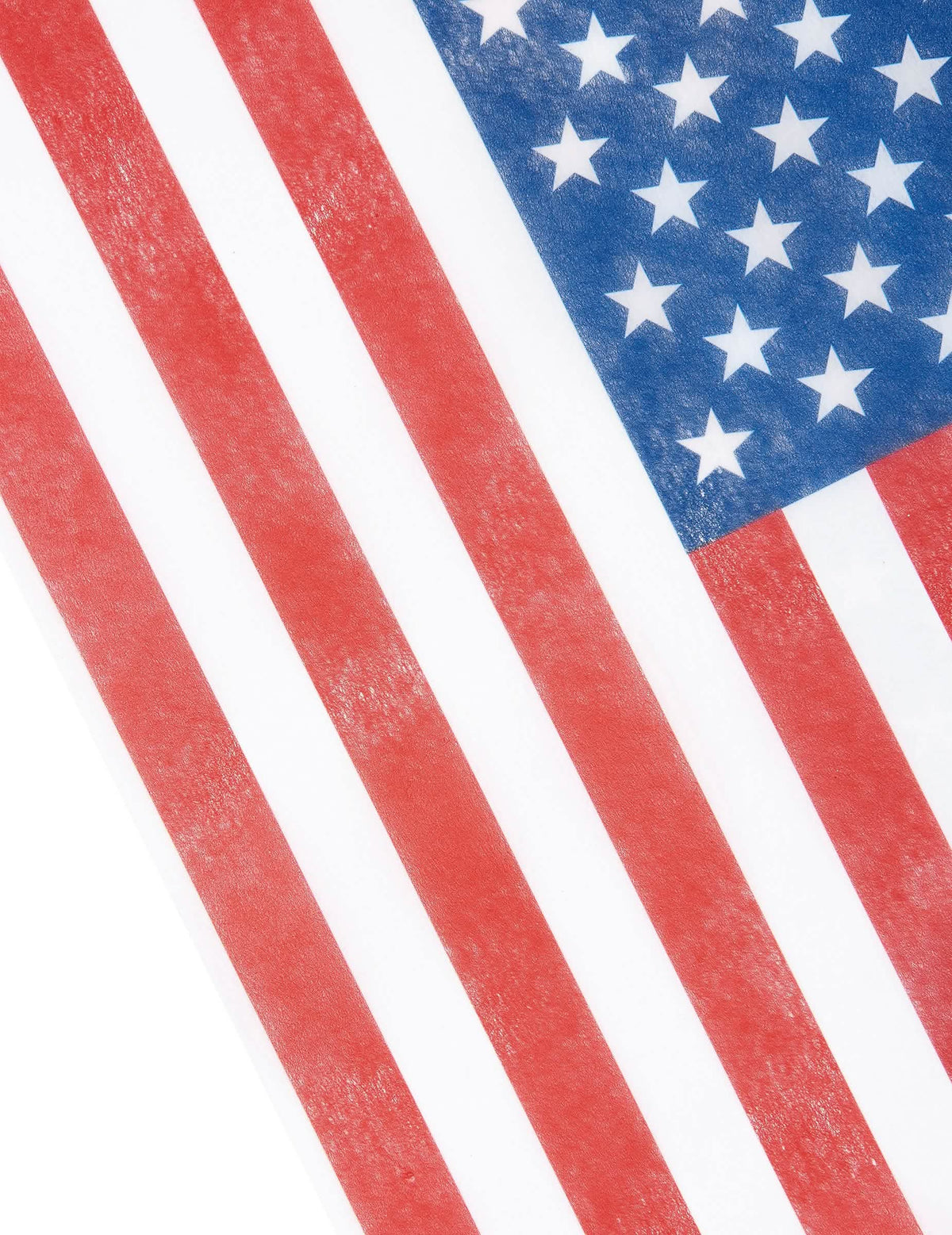 Nahaufnahme der Stern- und Streifenmuster der USA-Tischläuferin