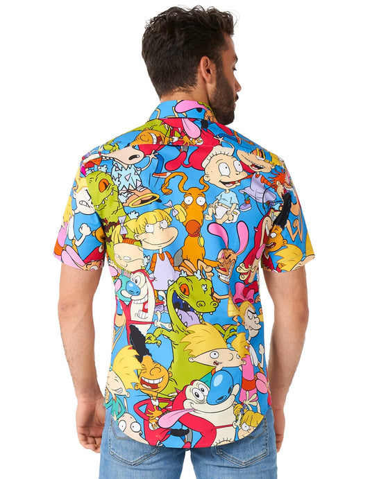 Nickelodeon™-Hemd für Herren 90er Jahre Opposuits bunt
