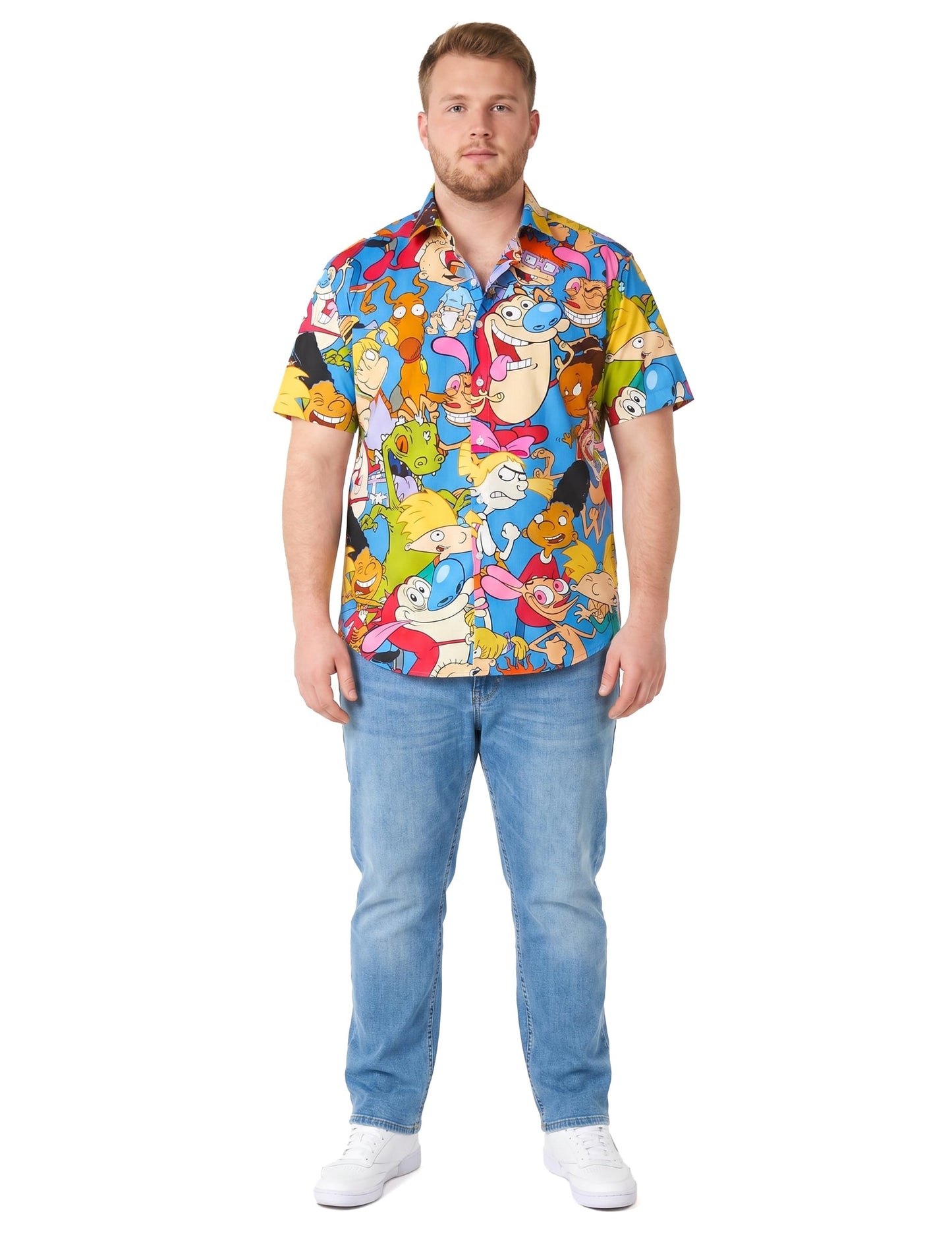 Nickelodeon™-Hemd für Herren 90er Jahre Opposuits bunt