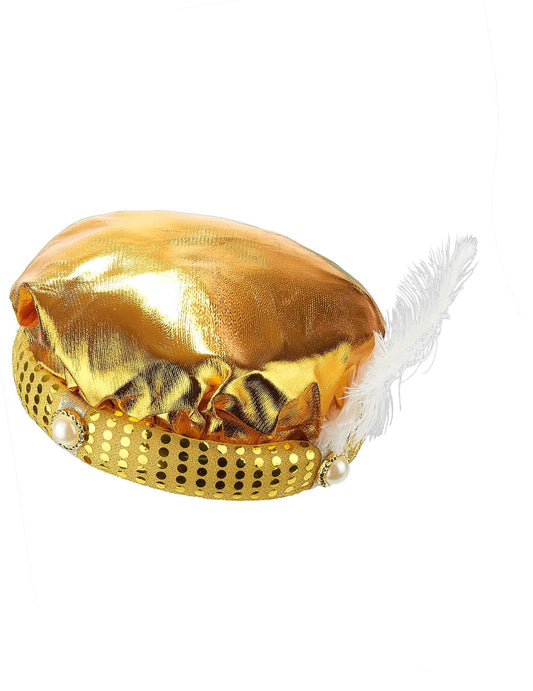 Vue de profil du coiffe turban de sultan