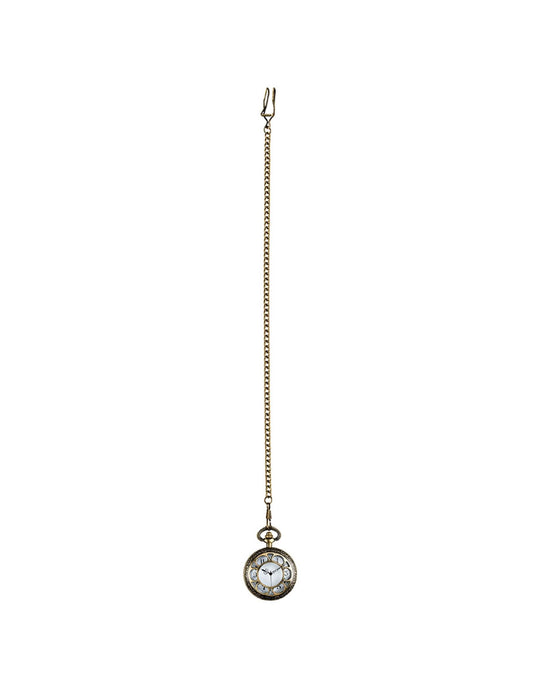 Vue d'ensemble de la chaîne du collier montre de poche Steampunk