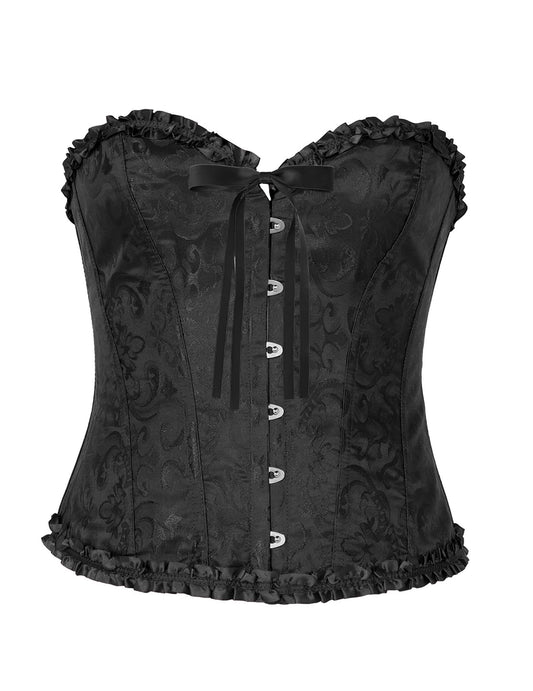 Schwarzes Damen-Korsett mit Barock-Schnürung