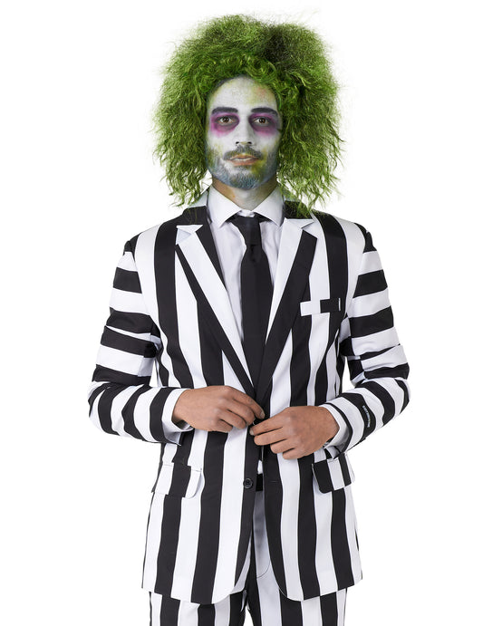 Beetlejuice™ Kostüm schwarz-weiß Herren