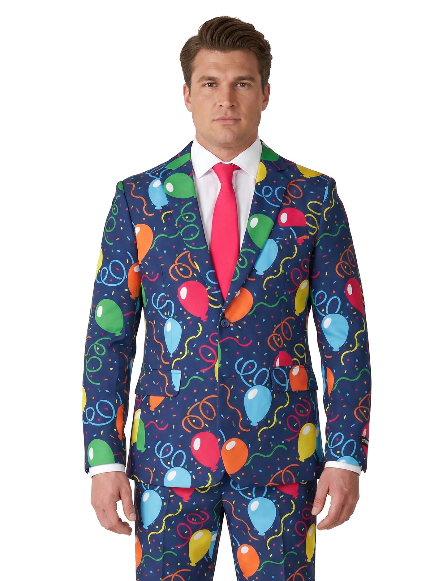 Mr. Ballons Suitmeister™-Herrenanzug Fasching blau-bunt