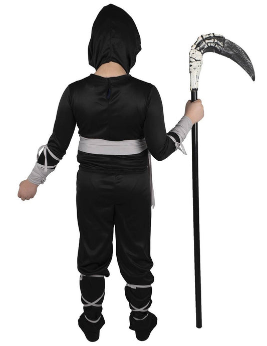 Vue de dos du déguisement de ninja squelette