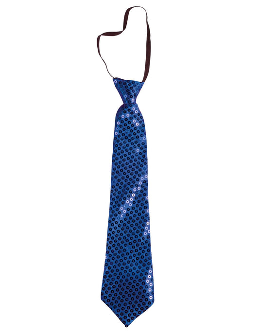 Blau glitzernde Krawatte