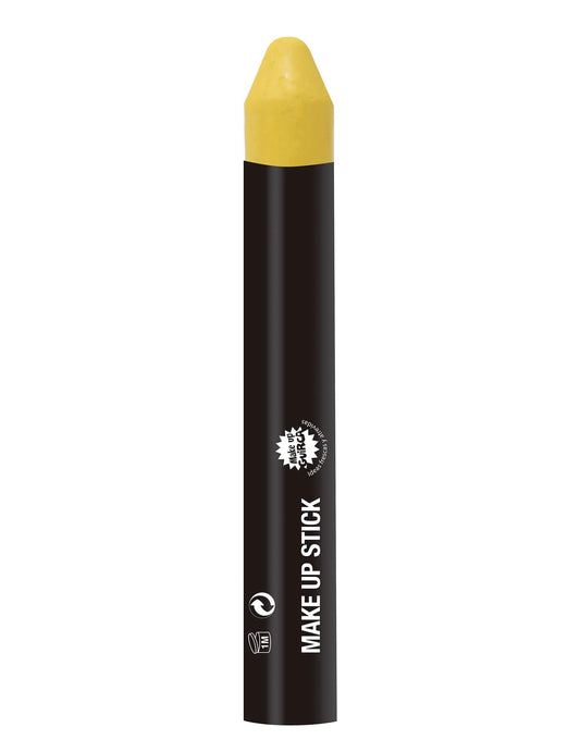 Vue de face du crayon de maquillage jaune