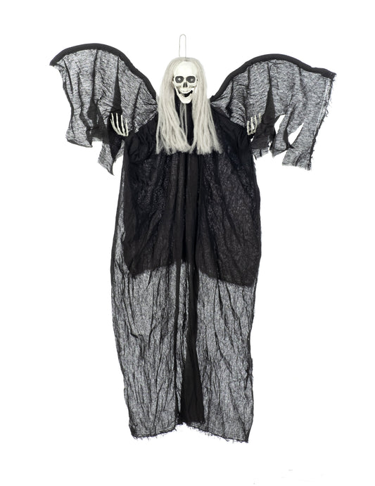 Halloween-Hänge-Dekoration - Todesengel - Schwarz 110 cm leuchtet im Dunklen