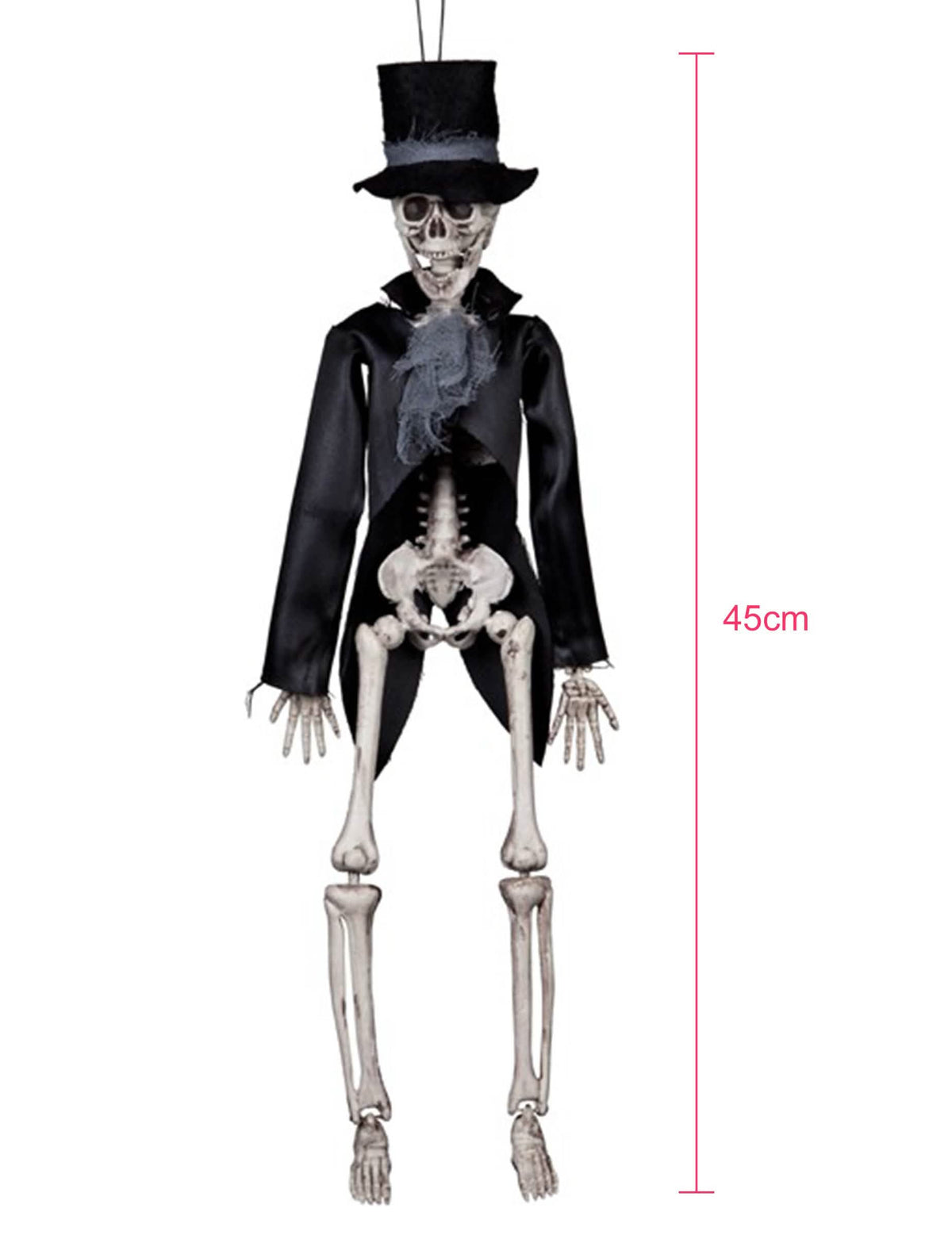 Dimensions du squelette à suspendre marié gothique pour Halloween
