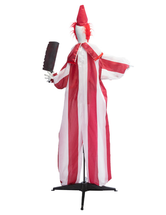 Bewegliche Clown-Figur animiert Halloween-Deko 170 cm