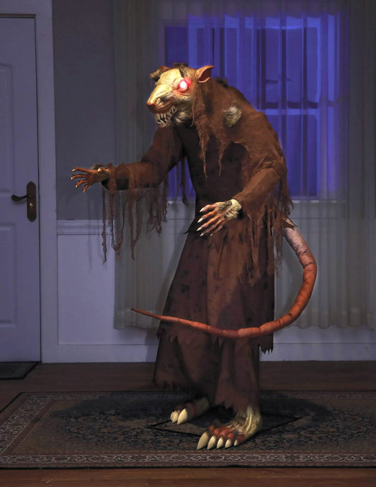 Furchterrgende Ratte Animatronic Deko rot 1,5m