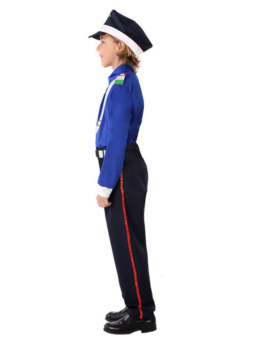 Seitenansicht des Polizist-Carabinieri-Kostüms