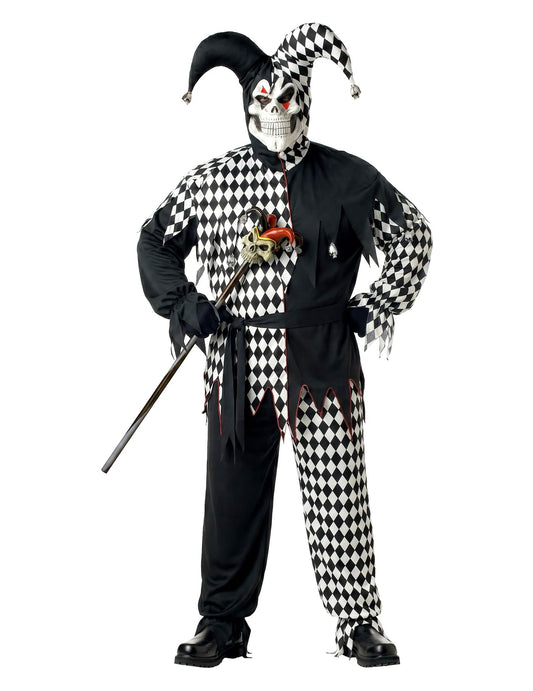 Halloween Clownkostüm für Herren schwarz