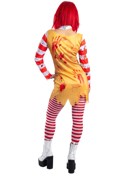 Sexy Killer-Clown Kostüm für Frauen gelb