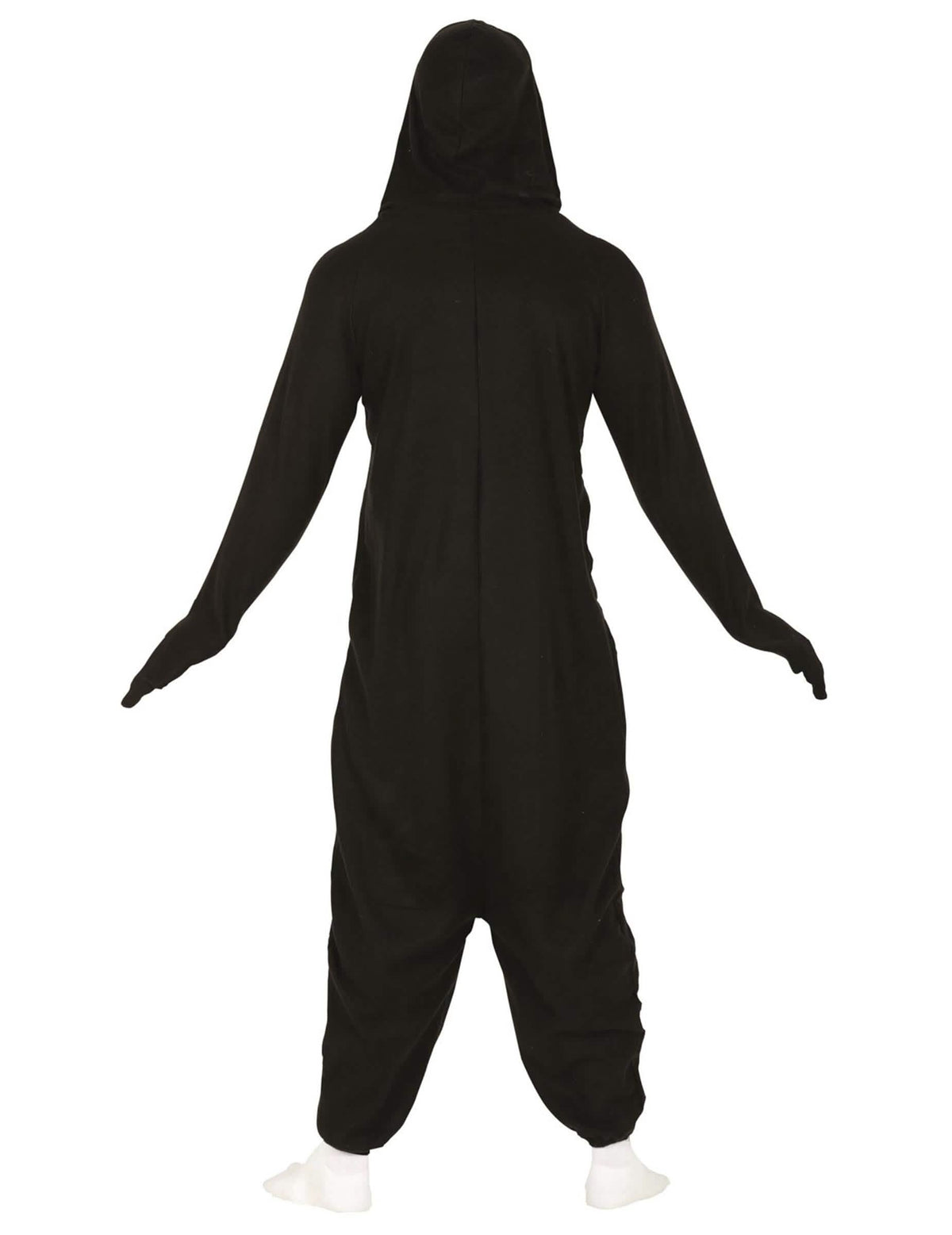Rückansicht des Pinguin-Festiveoutfit-Overalls für Erwachsene