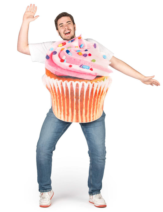 Vue de face du déguisement de cupcake vitaminé