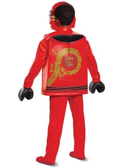 Rückansicht des Deluxe-Kostüms Kai Ninjago LEGO