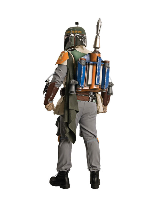 Boba Fett™-Kostüm für Herren Collectors Edition Faschingskostüm grün-grau-orange