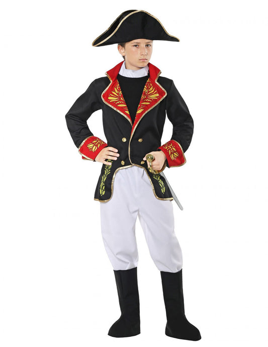 Napoleon-Kinderkostüm französischer Kaiser Jungen-Verkleidung bunt