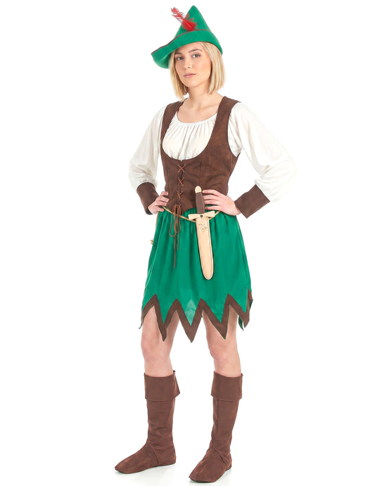 Waldfrauen-Kostüm für Damen grün-braun
