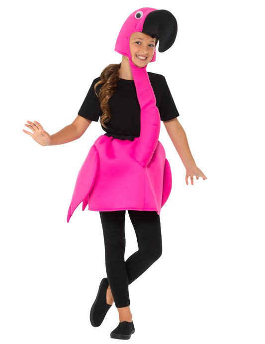 Frontansicht des Flamingo-Kostüms