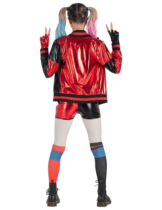 Vue de dos du déguisement Harley Quinn™ pour fille