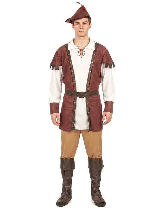 Mittelalterliches Waldmann-Kostüm für Herren
