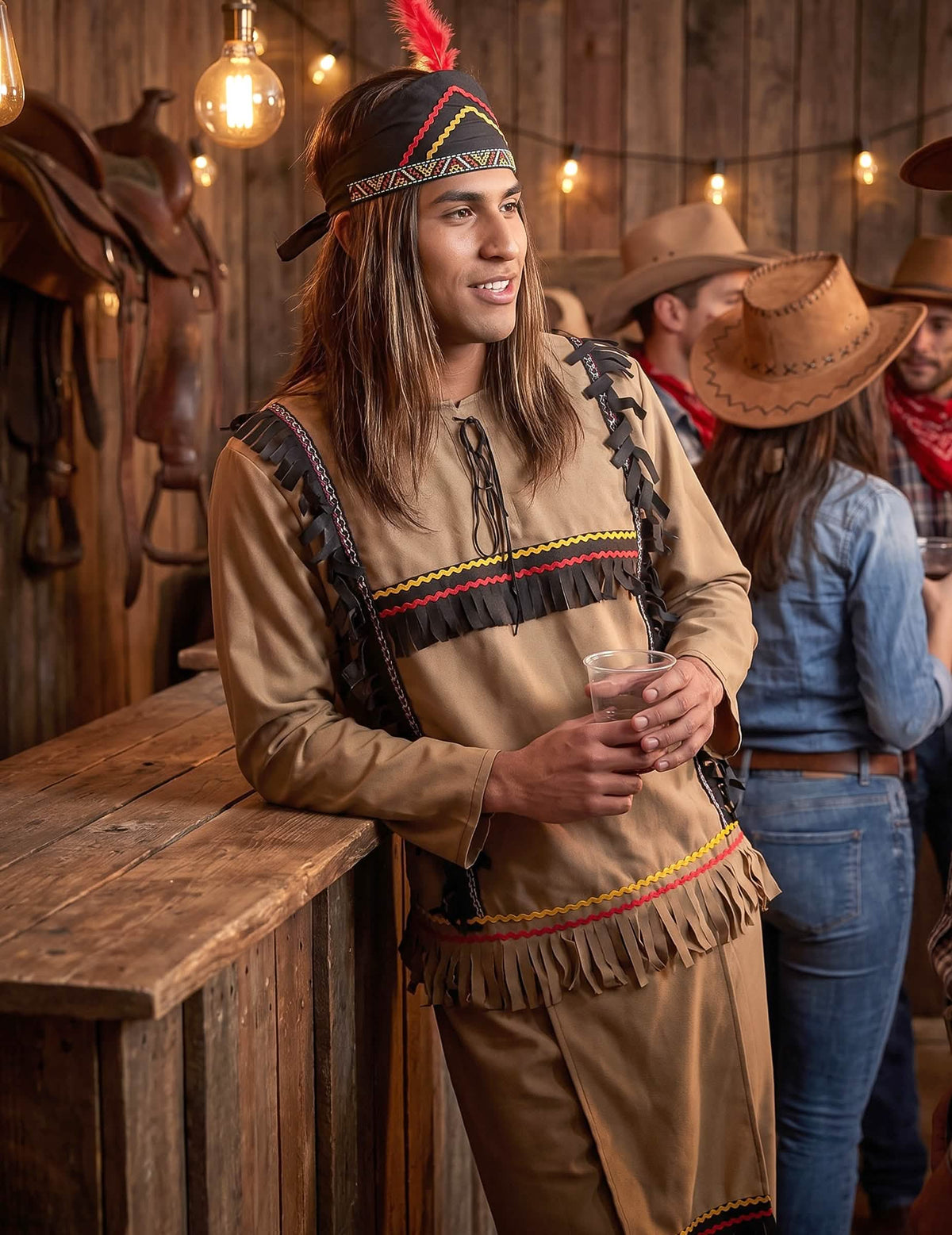 Indianer Herrenkostüm bunt