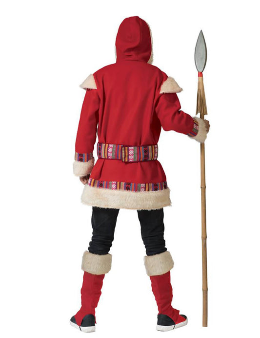 Eskimo-Verkleidung für Herren Inuit-Kostüm rot-weiss