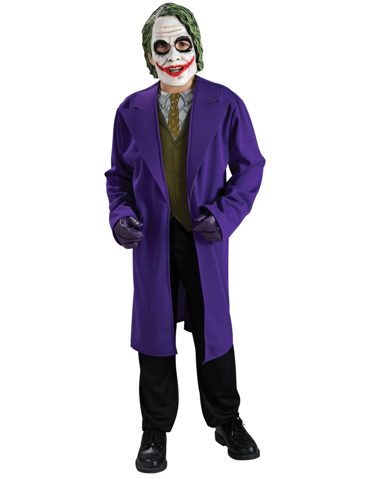 Joker™-Verkleidung für Jungen Violett mit Maske und Handschuhe