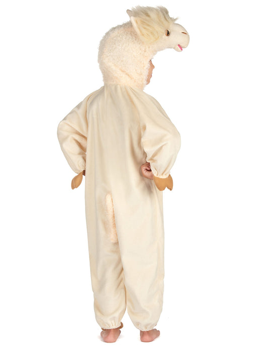 Rückansicht des Lama-Plüsch-Luxus-Kostüms