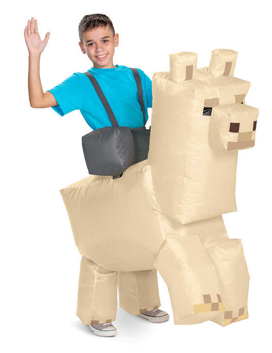 Aufblasbares Kostüm Lama Minecraft™ für Kinder