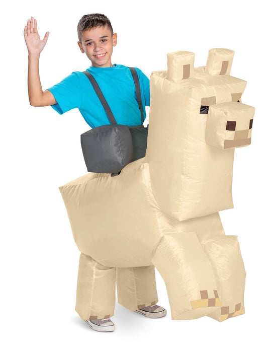 Aufblasbares Kostüm Lama Minecraft™ für Kinder