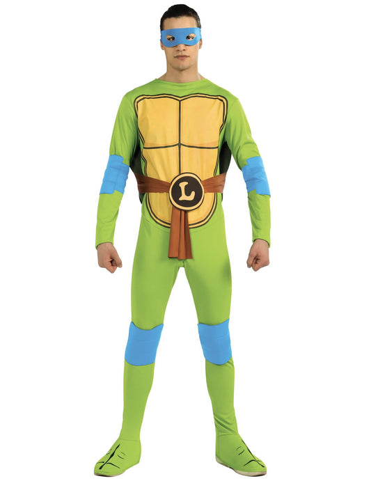 Vue de face du déguisement Leonardo Tortues Ninja classique
