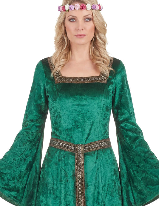 Mittelalter-Kostüm für Damen grün