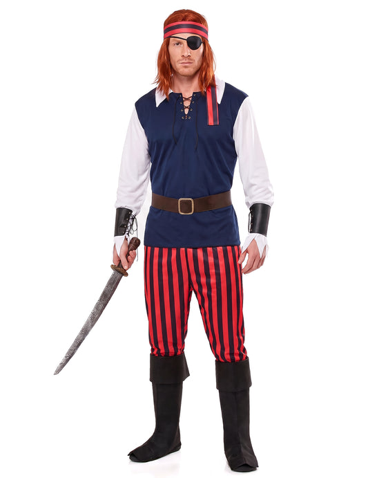 9-teiliges Piratenkostüm für Herren