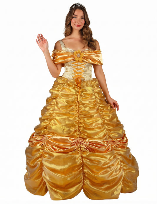 Premium Prinzessin Kostüm gelb für Damen