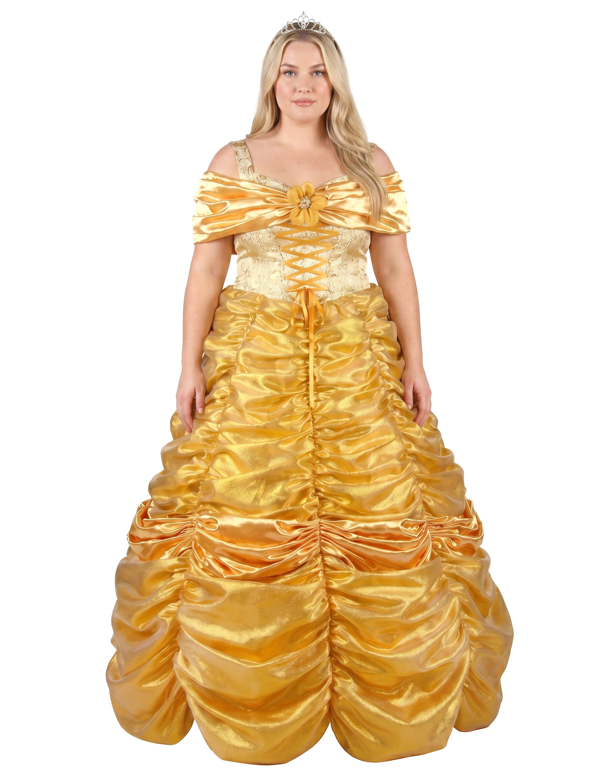Premium Prinzessin Kostüm gelb für Damen