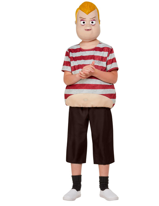 Vue de face du déguisement de Pugsley Famille Addams™ pour enfant