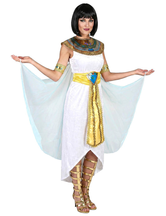 Königin von Ägypten-Kostüm für Damen weiß-gold