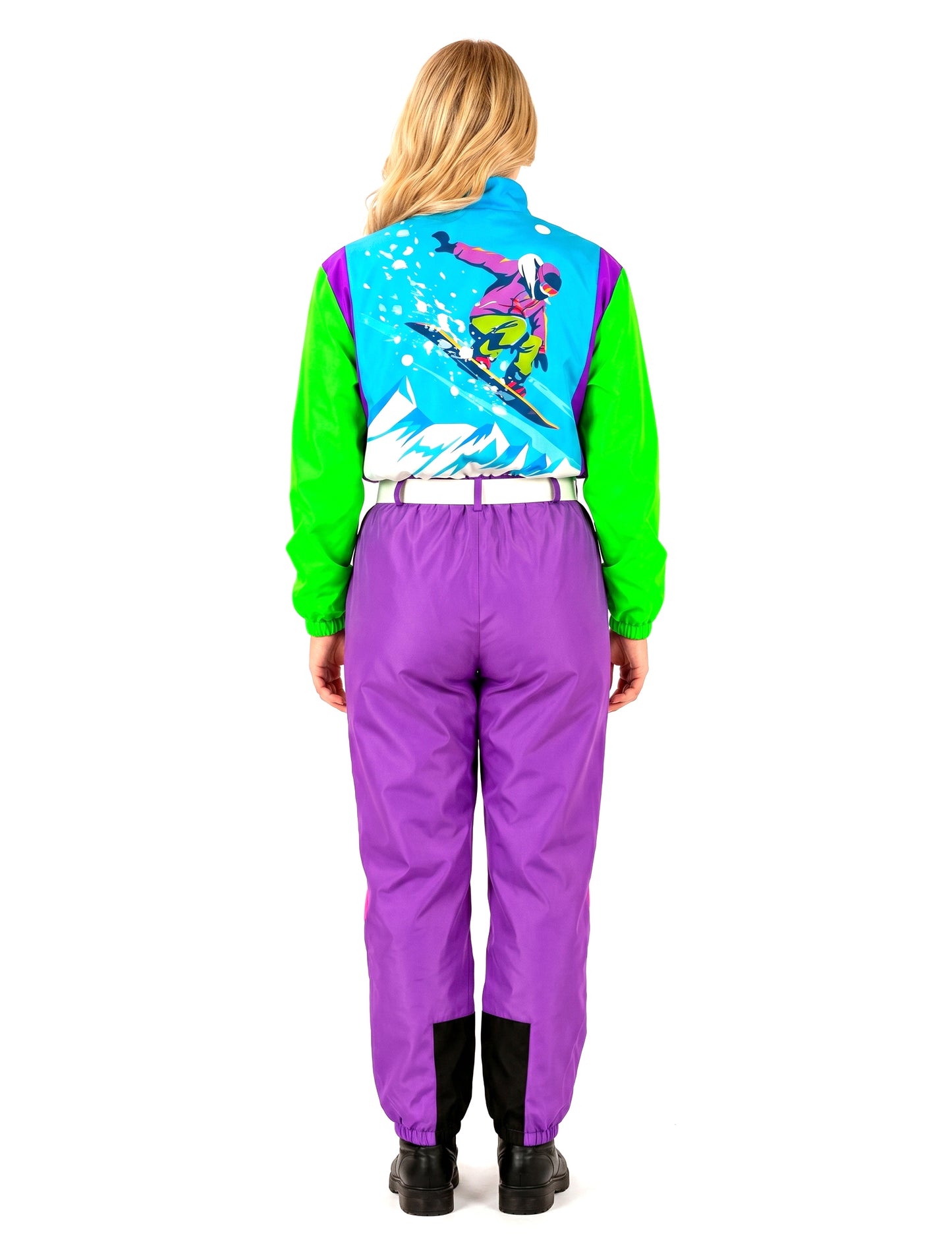 Kostüm fluoreszierender Snowboarder Plus Size Herren