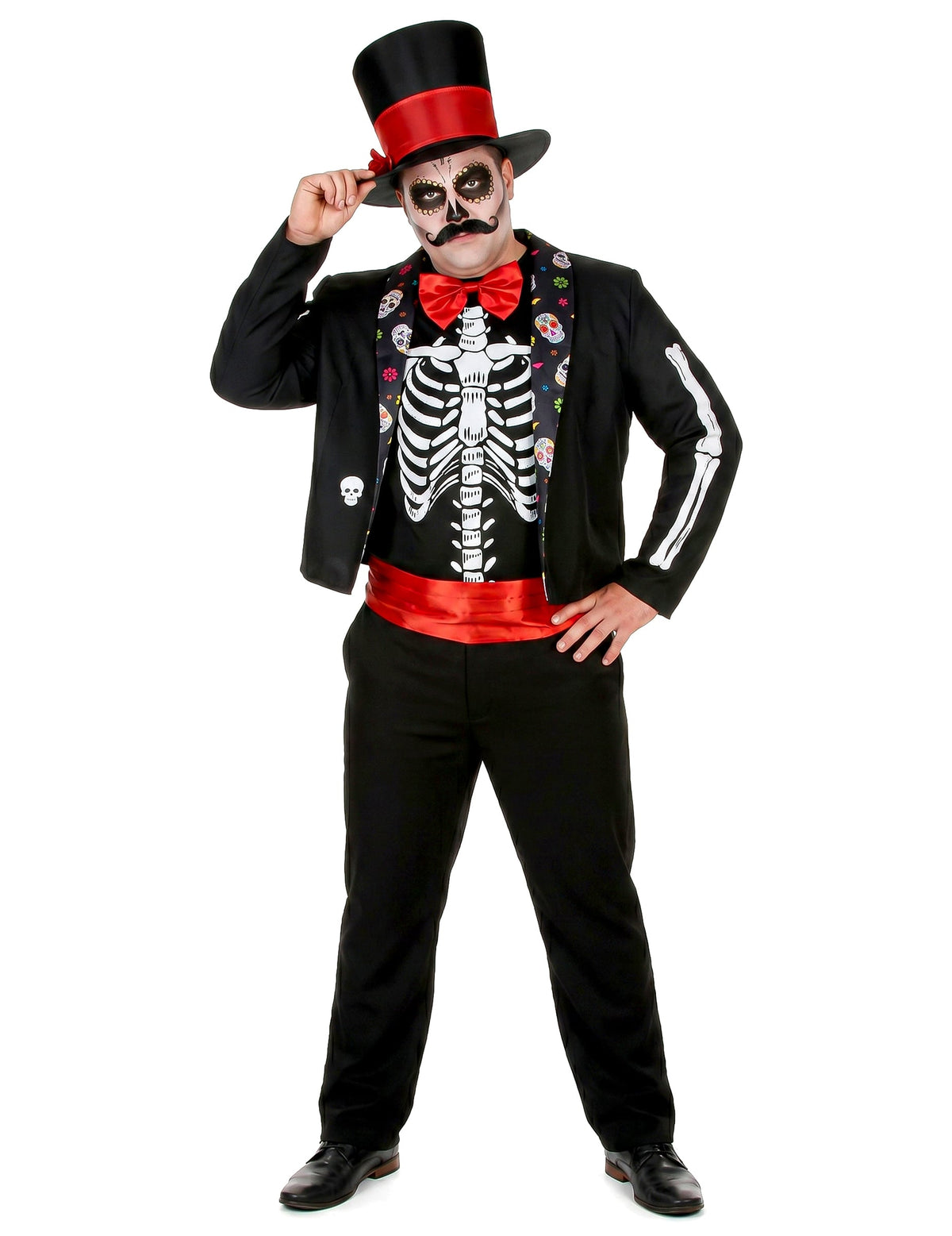 Skelett Kostüm für Herren Dia de los Muertos
