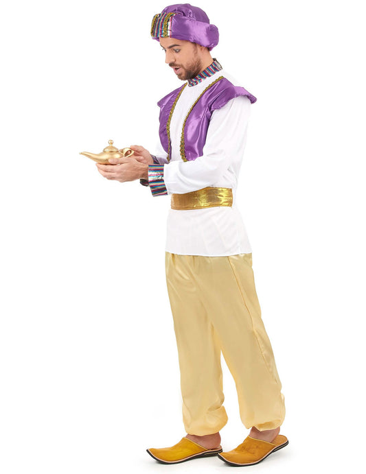 Vue de profil du déguisement de sultan pour homme