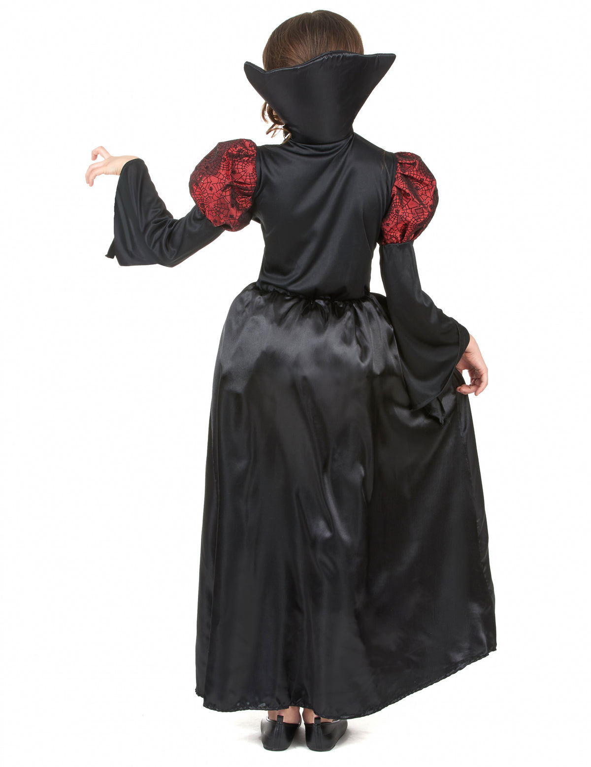 Vue de dos du déguisement vampire manches bouffantes