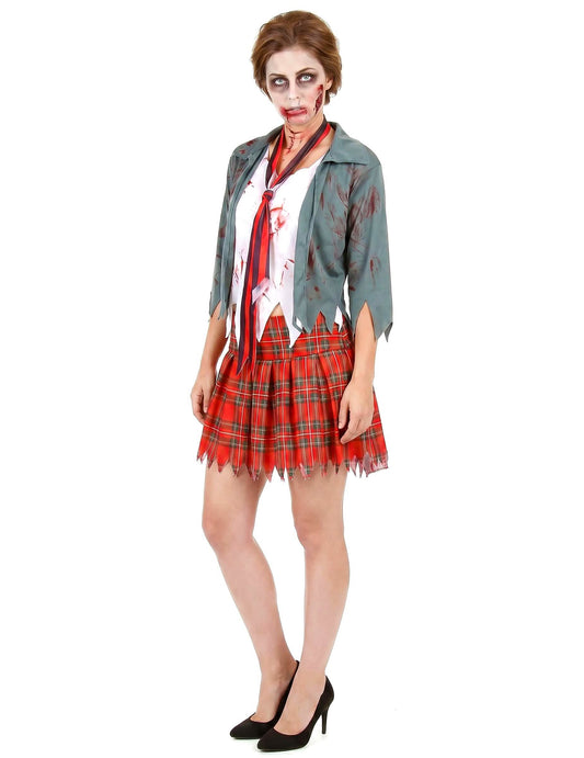 Schulmädchen Halloween Zombiekostüm